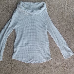 Green Envelope Light Gray Cowl Neck Sweater